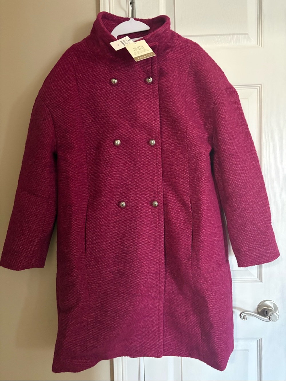 Talbots Textured Double-Breasted Coat - Picture 4 of 5